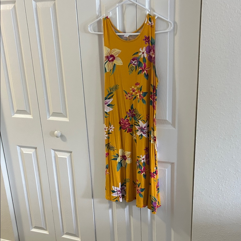Old Navy Mustard Floral Dress